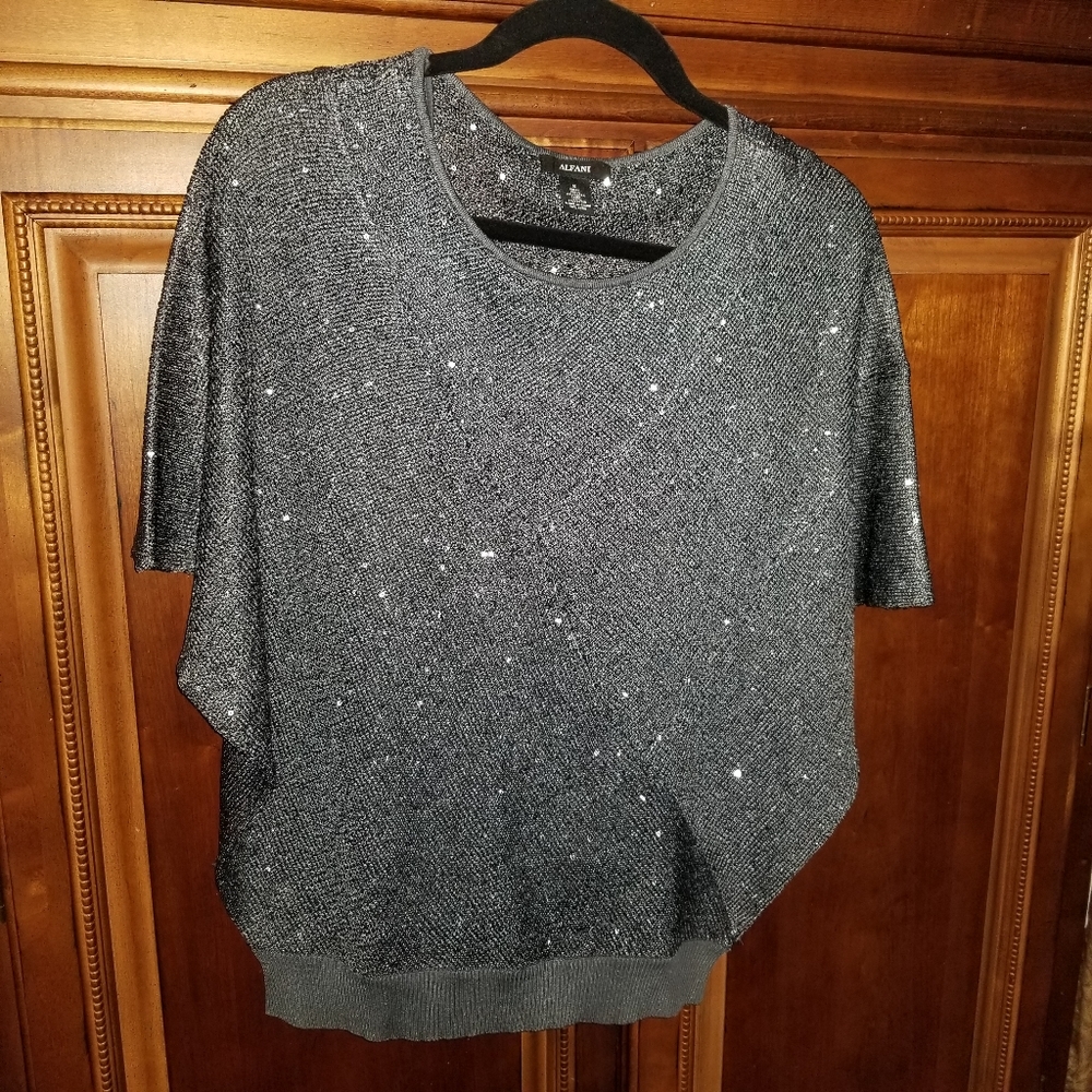 Alfani Sequin Dolman Sweater